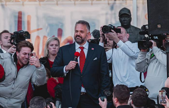 Matt Rhule arrival Memorial Stadium first day
